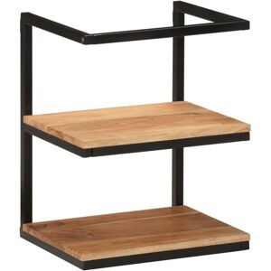 Wall Shelf 40x30x50 cm Solid Wood Acacia and Iron Vidaxl