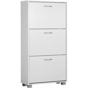 Deuba - casaria® Shoe Storage Cabinet Rack 3 Doors Modern Wooden Cupboard Organiser For Shoes Toys Clothes Footwear Books Perfect for Narrow Hallways