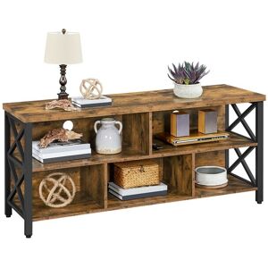 Yaheetech TV Stand for TVs up to 65 Inch,Rustic Brown