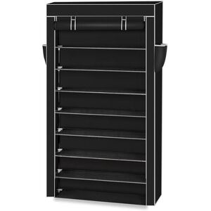 Dewdat - 10 Tiers Shoe Rack with Dustproof Cover Closet Shoe Storage Cabinet Organizer Black Dewdat - 10 Tiers Shoe Rack with Dustproof Cover Closet Shoe Storage Cabinet Organizer Black