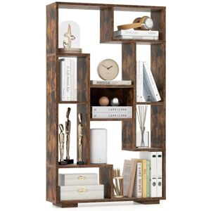 COSTWAY 120cm Tall Bookshelf Modern Geometric Bookcase Book Storage Organizer COSTWAY 120cm Tall Bookshelf Modern Geometric Bookcase Book Storage Organizer