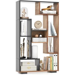 Costway - 120cm Tall Bookshelf Modern Geometric Bookcase Book Storage Organizer Costway - 120cm Tall Bookshelf Modern Geometric Bookcase Book Storage Organizer
