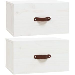vidaXL Bedside Cabinets White - Wall-mounted, 2 pcs, 40x29.5x22 cm - Bedside cabinet vidaXL Bedside Cabinets White - Wall-mounted, 2 pcs, 40x29.5x22 cm - Bedside cabinet