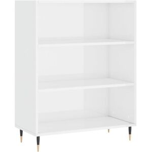 Jinlefu - Bookcase High Gloss White 69.5x32.5x90 cm Engineered Wood vidaXL Jinlefu - Bookcase High Gloss White 69.5x32.5x90 cm Engineered Wood vidaXL