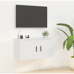 vidaXL Wall-mounted White TV Cabinet - TV Wall Shelf 80x34.5x40 cm vidaXL Wall-mounted White TV Cabinet - TV Wall Shelf 80x34.5x40 cm