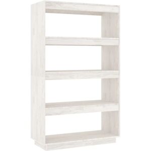 Jinlefu - Book Cabinet/Room Divider White 80x35x135 cm Solid Pinewood vidaXL Jinlefu - Book Cabinet/Room Divider White 80x35x135 cm Solid Pinewood vidaXL