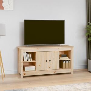 vidaXL Pine Wood TV Stand - Stable, Elegant, Ample Storage vidaXL Pine Wood TV Stand - Stable, Elegant, Ample Storage
