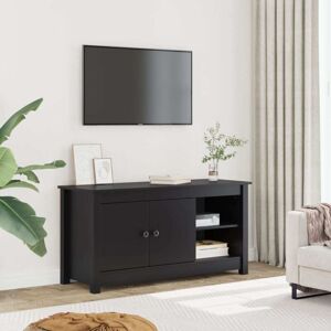 vidaXL Solid Pine TV Cabinet - Black - TV cabinet vidaXL Solid Pine TV Cabinet - Black - TV cabinet