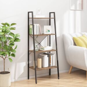 Jinlefu - 4-Tier Standing Shelf Dark Brown and Black 56x35x140 cm vidaXL Jinlefu - 4-Tier Standing Shelf Dark Brown and Black 56x35x140 cm vidaXL