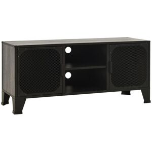 vidaXL Grey Metal MDF TV Cabinet - 105x36x47 cm - TV Type vidaXL Grey Metal MDF TV Cabinet - 105x36x47 cm - TV Type
