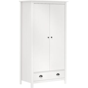2-Door Wardrobe Hill White 89x50x170 cm Solid Pine Wood Vidaxl 2-Door Wardrobe Hill White 89x50x170 cm Solid Pine Wood Vidaxl
