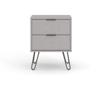 Core Augusta Grey 2 Drawer Bedside Cabinet - Modern Furniture Core Augusta Grey 2 Drawer Bedside Cabinet - Modern Furniture