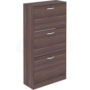 HOME DISCOUNT 3 Drawer Shoe Cabinet Hallway Storage Cupboard Stand, Walnut HOME DISCOUNT 3 Drawer Shoe Cabinet Hallway Storage Cupboard Stand, Walnut