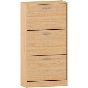 HOME DISCOUNT 3 Drawer Shoe Cabinet Hallway Storage Cupboard Stand, Pine HOME DISCOUNT 3 Drawer Shoe Cabinet Hallway Storage Cupboard Stand, Pine