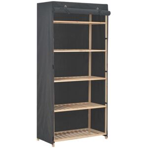 Wardrobe Grey 79x40x170 cm Fabric vidaXL Wardrobe Grey 79x40x170 cm Fabric vidaXL