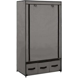 Wardrobe Grey 87x49x159 cm Fabric vidaXL Wardrobe Grey 87x49x159 cm Fabric vidaXL
