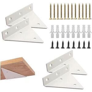 Linghhang - 4pcs White) Triangle Shelf Bracket Floating Shelf Angle Wall Shelf Bracket Invisible Wall Shelf Bracket Metal Fixed Floating Triangle Linghhang - 4pcs White) Triangle Shelf Bracket Floating Shelf Angle Wall Shelf Bracket Invisible Wall Shelf Bracket Metal Fixed Floating Triangle
