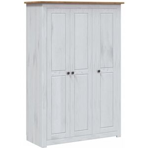 Vidaxl - 3-Door Wardrobe White 118x50x171.5 cm Pine Panama Range Vidaxl - 3-Door Wardrobe White 118x50x171.5 cm Pine Panama Range