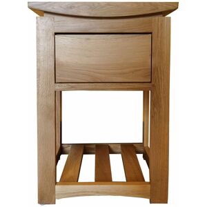 Furniture One - 3 Drawer Bedside Table Oak Veneer Bedside Tables - Type a - Oak Furniture One - 3 Drawer Bedside Table Oak Veneer Bedside Tables - Type a - Oak