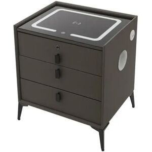 CNCEST 3-Drawer Bedside Table Storage Cabinet with Tri-colour LED Ambient Light for living room, office, bedroom, dormitory CNCEST 3-Drawer Bedside Table Storage Cabinet with Tri-colour LED Ambient Light for living room, office, bedroom, dormitory