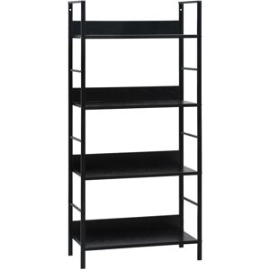 Vidaxl - 4-Layer Book Shelf Black 60x27.6x124.5 cm Engineered Wood Vidaxl - 4-Layer Book Shelf Black 60x27.6x124.5 cm Engineered Wood