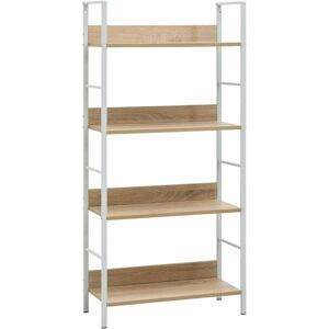 4-Layer Book Shelf Oak 60x27.6x124.5 cm Engineered Wood Vidaxl 4-Layer Book Shelf Oak 60x27.6x124.5 cm Engineered Wood Vidaxl