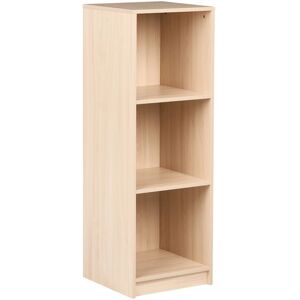 BELIANI 3 Tier Bookcase ZEHNA 117 cm Light Brown BELIANI 3 Tier Bookcase ZEHNA 117 cm Light Brown