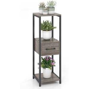 Costway - 3 Tier Tall Metal Plant Stand Indoor Plant Table Display Shelf w/ Drawer Costway - 3 Tier Tall Metal Plant Stand Indoor Plant Table Display Shelf w/ Drawer