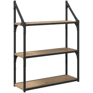 Wall Shelf Artisan Oak 60 x 21 x 78.5 cm Engineered Wood vidaXL Wall Shelf Artisan Oak 60 x 21 x 78.5 cm Engineered Wood vidaXL