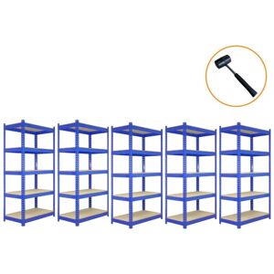 MONSTER RACKING Q-Rax 3 x 90cm & 2 x 120cm Blue Metal Racking Units MONSTER RACKING Q-Rax 3 x 90cm & 2 x 120cm Blue Metal Racking Units
