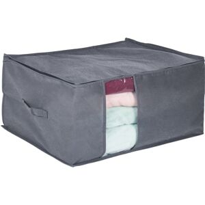 Relaxdays - 4 x storage bag, with zip, bedding, clothes, under-bed storage, hbt: 30 x 60 x 45 cm, bed box, grey Relaxdays - 4 x storage bag, with zip, bedding, clothes, under-bed storage, hbt: 30 x 60 x 45 cm, bed box, grey