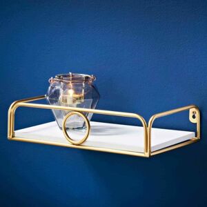 SPOT ON DEALZ 30cm Gold Ring Shelf- White & Gold SPOT ON DEALZ 30cm Gold Ring Shelf- White & Gold
