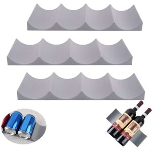WOIYIC 3pcs Plastic Wine Rack European Style Non-Slip Wine Rack Beer Can Organizer Stackable Bottle Holder for Kitchen Refrigerator Restaurant Bar (Grey) WOIYIC 3pcs Plastic Wine Rack European Style Non-Slip Wine Rack Beer Can Organizer Stackable Bottle Holder for Kitchen Refrigerator Restaurant Bar (Grey)