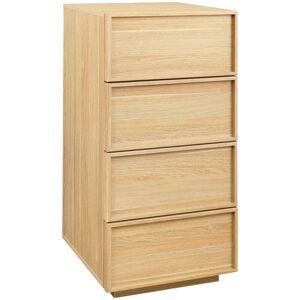 SWEEEK 4-drawer wood effect dresser, Kuba, Natural, 48x43x98.5 cm SWEEEK 4-drawer wood effect dresser, Kuba, Natural, 48x43x98.5 cm