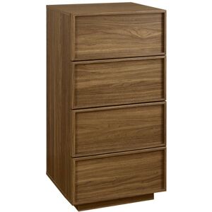 SWEEEK 4-drawer wood effect dresser, Kuba, Walnut, 48x43x98.5 cm SWEEEK 4-drawer wood effect dresser, Kuba, Walnut, 48x43x98.5 cm