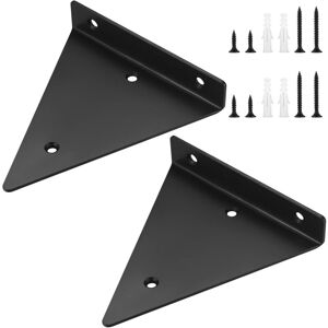 IKODM 4 Pack Floating Shelf Brackets (14cm x 13cm) - Invisible Triangle - Wall Mounted - Heavy Duty Wall Bracket IKODM 4 Pack Floating Shelf Brackets (14cm x 13cm) - Invisible Triangle - Wall Mounted - Heavy Duty Wall Bracket