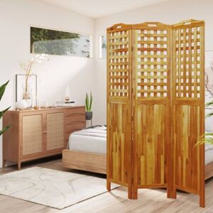 3-Panel Room Divider 121.5x2x180 cm Solid Wood Acacia Vidaxl 3-Panel Room Divider 121.5x2x180 cm Solid Wood Acacia Vidaxl