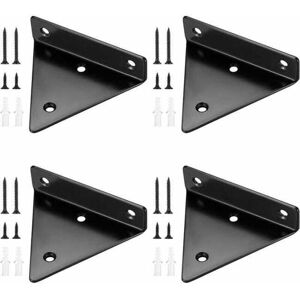 IKODM 4 Pieces Floating Shelf Brackets, Invisible Triangle Wall Shelf Brackets, Metal Wall Shelf Brackets for Shelves IKODM 4 Pieces Floating Shelf Brackets, Invisible Triangle Wall Shelf Brackets, Metal Wall Shelf Brackets for Shelves