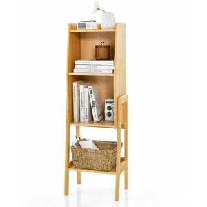 Costway - 4 Tier Bamboo Bookshelf Free Standing Tall Bookcase Storage Organizer Rack Shelf Costway - 4 Tier Bamboo Bookshelf Free Standing Tall Bookcase Storage Organizer Rack Shelf