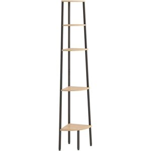 5-Tier Corner Shelf Light Brown and Black 45.5x31.5x180 cm Vidaxl 5-Tier Corner Shelf Light Brown and Black 45.5x31.5x180 cm Vidaxl