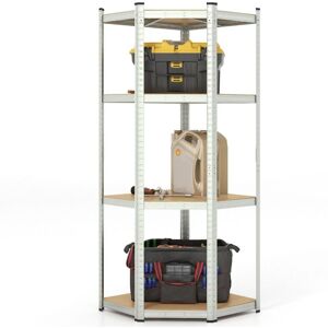 Costway - 4-Tier Corner Shelving Unit Adjustable Garage Storage Utility Rack Costway - 4-Tier Corner Shelving Unit Adjustable Garage Storage Utility Rack