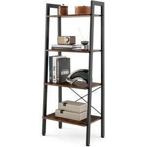 Costway - 4-Tier Ladder Bookshelf Industrial Bookcase Storage Shelving Unit Anti Tipping Costway - 4-Tier Ladder Bookshelf Industrial Bookcase Storage Shelving Unit Anti Tipping