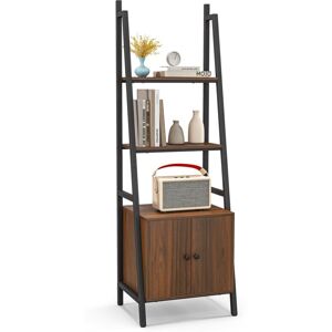 Costway - 4-Tier Ladder Shelf 160cm Tall Bookshelf Industrial Bookcase Storage Rack Costway - 4-Tier Ladder Shelf 160cm Tall Bookshelf Industrial Bookcase Storage Rack