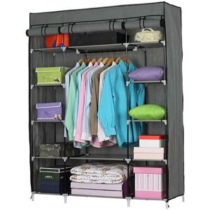 Dewdat - 5-Layer 12-Compartment Non-woven Fabric Wardrobe Portable Closet Shoe Storage Organizers and StorageFashionable Room-Saving ,Gray Dewdat - 5-Layer 12-Compartment Non-woven Fabric Wardrobe Portable Closet Shoe Storage Organizers and StorageFashionable Room-Saving ,Gray
