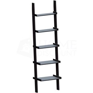 Home Discount - York 5 Tier Ladder Shelf Unit Bookcase Shelving Display Stand Rack Storage, Black Home Discount - York 5 Tier Ladder Shelf Unit Bookcase Shelving Display Stand Rack Storage, Black