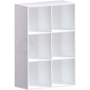 Home Discount - Durham 6 Cube Bookcase Shelf Wooden Display Storage Rack Free Standing Shelf Unit, White-0-Baskets Home Discount - Durham 6 Cube Bookcase Shelf Wooden Display Storage Rack Free Standing Shelf Unit, White-0-Baskets