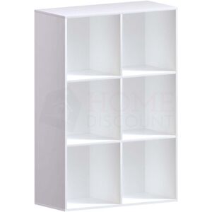 Home Discount - Durham 6 Cube Bookcase Shelf Wooden Display Storage Rack Free Standing Shelf Unit, White-3-White-Baskets Home Discount - Durham 6 Cube Bookcase Shelf Wooden Display Storage Rack Free Standing Shelf Unit, White-3-White-Baskets