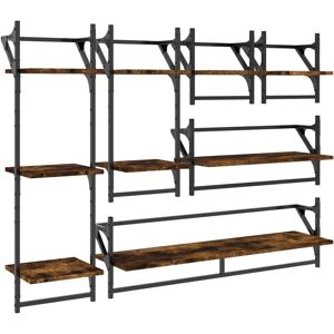 Maisonchic Model 6 Wall Shelves Brown Maisonchic Model 6 Wall Shelves Brown