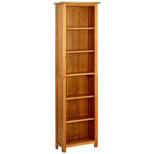 Bonnevie - 6-Tier Bookcase,Book Cabinet,Bookshelf 52x22x180 cm Solid Oak Wood VSVS49337 Bonnevie - 6-Tier Bookcase,Book Cabinet,Bookshelf 52x22x180 cm Solid Oak Wood VSVS49337
