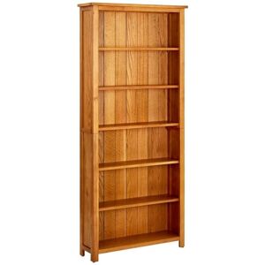 Bonnevie - 6-Tier Bookcase,Book Cabinet,Bookshelf 80x22.5x180 cm Solid Oak Wood VSVS95250 Bonnevie - 6-Tier Bookcase,Book Cabinet,Bookshelf 80x22.5x180 cm Solid Oak Wood VSVS95250